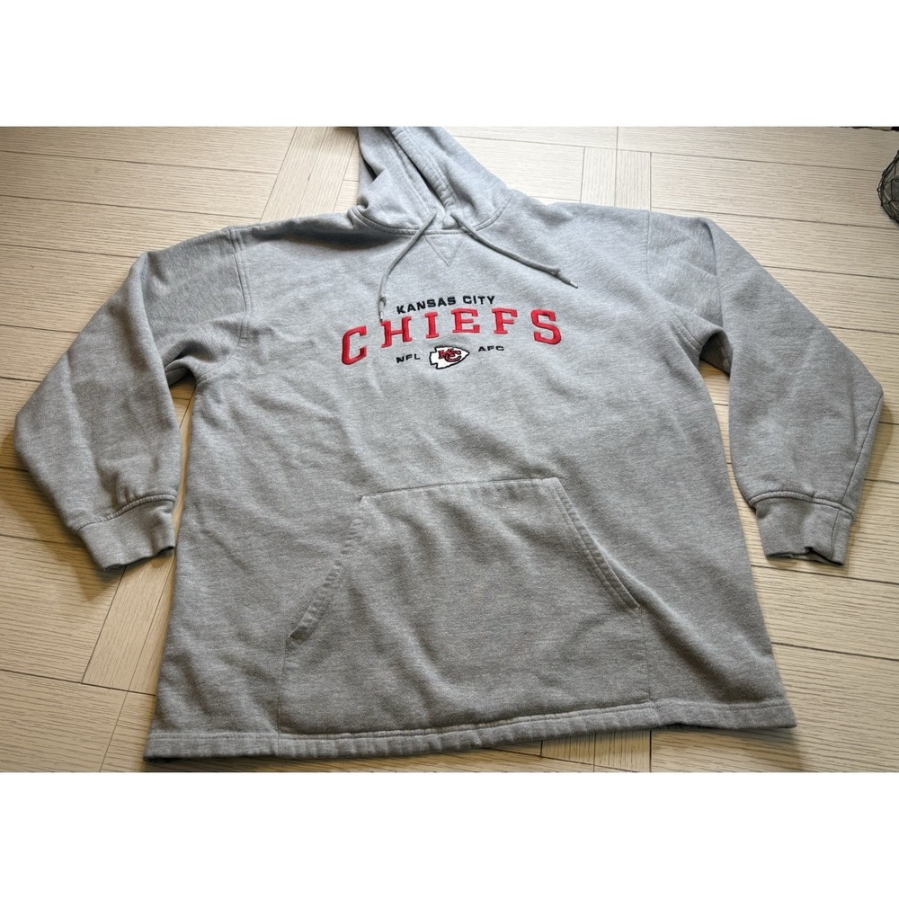 Kansas City Chiefs Pullover Gray NFL Team Apparel Hoodie Football XL Sweatshirt
